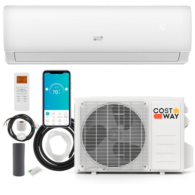 Costway 17000 BTU 208/230V Mini Split Air Conditioner and Heater Pump System