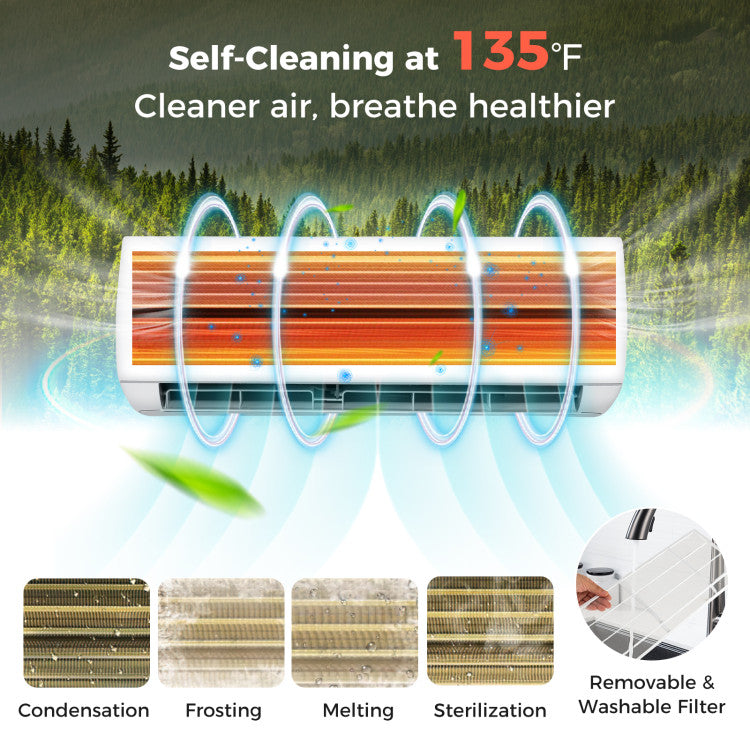 Costway Blast Series 12000 BTU 20 SEER2 115V Ductless Mini Split Air Conditioner